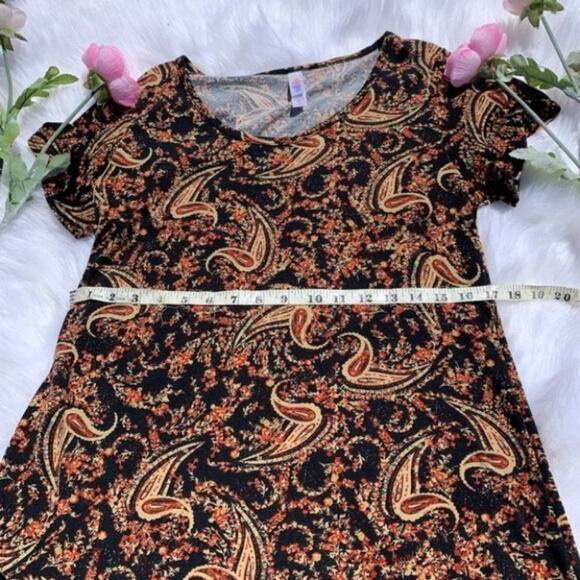 LulaRoe Small Brown Paisley Soft Perfect T shirt - Picture 2 of 8
